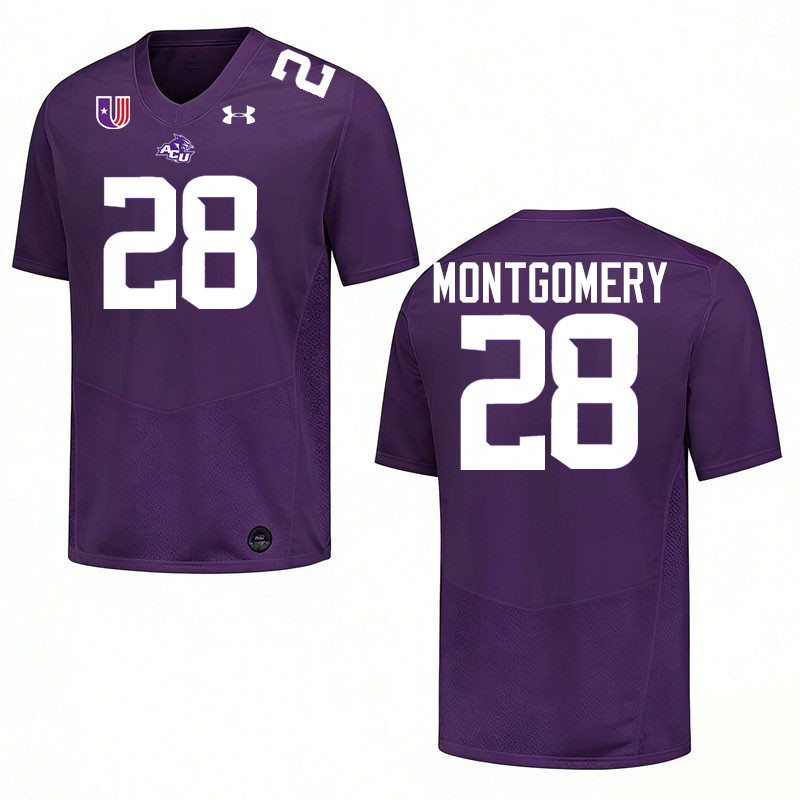 Abilene Christian Wildcats #28 Wilbert Montgomery College Football Jerseys,Uniforms Stitched-Purple Abilene Christian Wildcats #28 Wilbert Montgomery College Football Jerseys,Uniforms Stitched-Purple